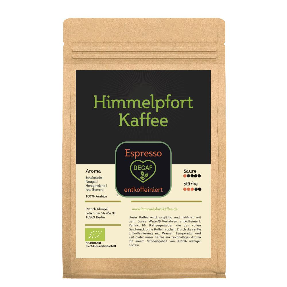 Bio-Espresso entkoffeiniert - Himmelpfort Kaffee